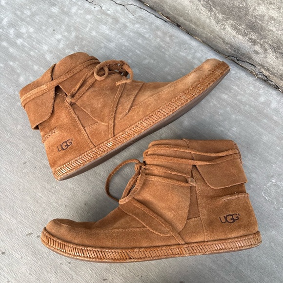 UGG Reid Women's Chestnut Ankle Booties 9.5 - Picture 2 of 10